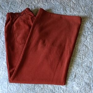 Comfy Casual Rust Wide Leg Pants